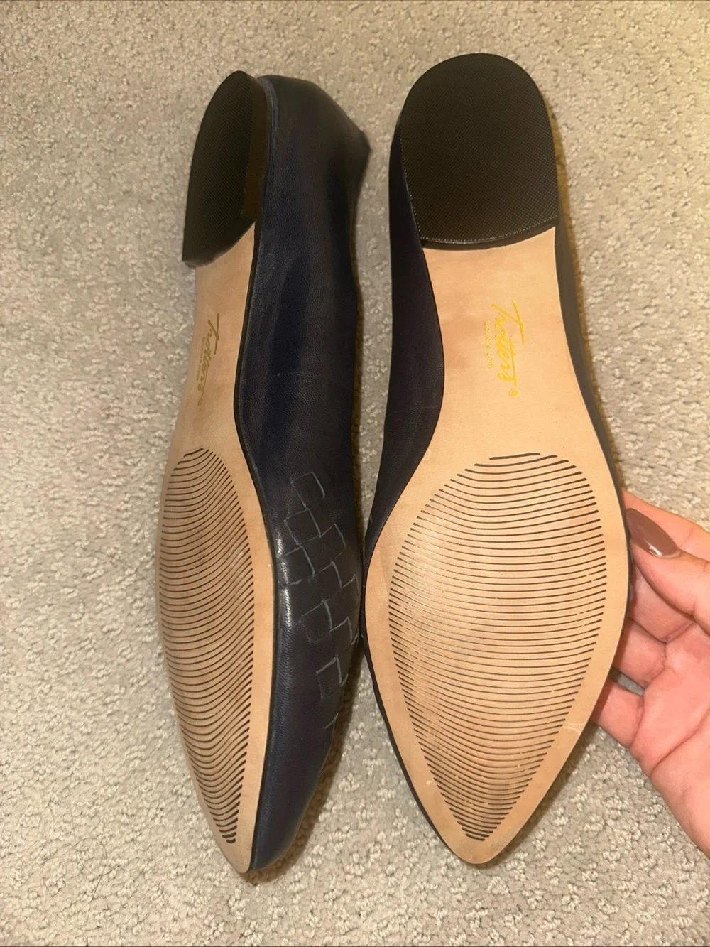 New! Trotters Estee Woven Navy Flat Genuine Leather Loafers - Women's 11N